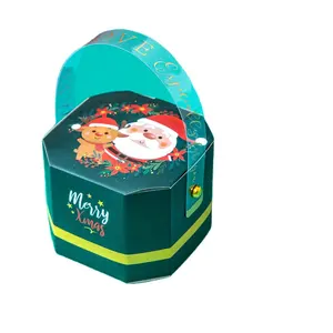 Noel kağıt şeker elma çikolata parti iyilik için kollu kutular karikatür hediye sarma