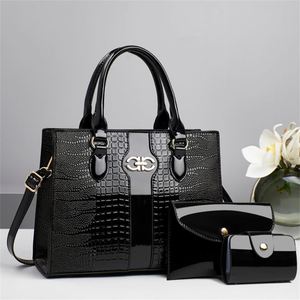 Conjunto de Bolsos de Mano de PU de Lujo 3 en 1 para Mujer - Product Image 5