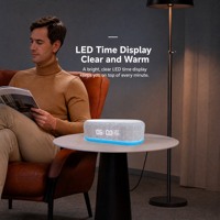 Speaker BT Nirkabel Pengisi Daya Cepat RGB 6 in 1 Audio Portabel Suara Asli Murni Berkualitas Tinggi LED Temperatur Waktu Teratur Secara Profesional
