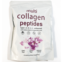 Poudre de peptides de collagène multi-spectre avec vitamine C et acide hyaluronique pour la santé de la peau et le soutien osseux OEM