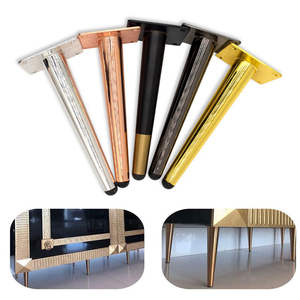 Sofa Leg 100mm - 400mm Iron Tapered Chair Support Gold Brass Steel Furniture Feet BedSide Bed Chrome Cabinet Metal Sofa Leg