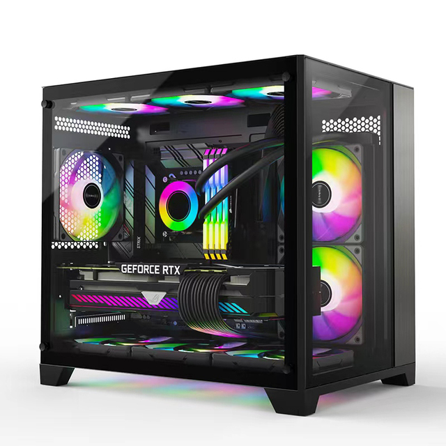 Matx Computer Case Mid Tower Cabinet for Mini Pc Cabinet Acrylic Transparent Cases Gaming Pc Case