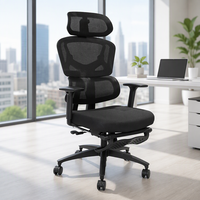 Kabel Chaise de bureau ergonomique de haute qualité au design moderne avec soutien lombaire en tissu maillé avec appui-tête réglable