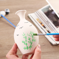 Vases en céramique blancs vierges en gros pour bricolage, modèle de poterie pour la maternelle, artisanat, coloration, fabrication de décorations en céramique