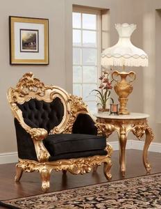 European <strong>Neo</strong>-Classical French Style Solid Wood Carved Living Room Sofa Set, <strong>Luxury</strong> Mansion Furniture, Handcrafted Elegant Design - Product Image 2