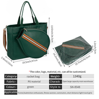 Sac à bandoulière de sport YCW PU grande capacité, imperméable, pour raquettes de pickleball et de tennis, sac de transport personnalisé avec logo pour utilisation en extérieur, padel