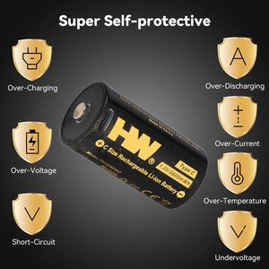 批发HW C尺寸可充电电池1.5伏恒压5600mWh带usb-c端口的锂离子电池 - Product Image 3