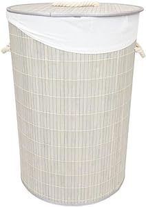 Đôi giặt giỏ với nắp cản trở lưu trữ bin bẩn quần áo sắp xếp vòng tre giặt giỏ lưu trữ gấp quần áo bẩn - Product Image 2