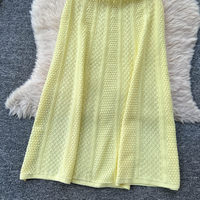 Nouvelle Robe en Maille Perlée Style Français Printemps 2026 pour Femme – Élégante Robe Trapèze à Col Rond et Taille Cintrée