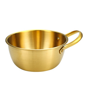 Stainless Steel Korean Style Noodle Bowl Mixing Bowl Mini Hot Pot Ramen Pot Instant Noodle Bowl Salad Bowl Pasta Bowl - Product Image 3