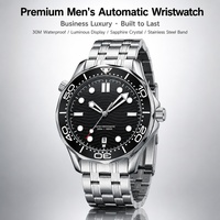 Montre de sport de bonne qualité, vente en gros, montre-bracelet en acier inoxydable pour hommes, design luxueux, montre mécanique automatique personnalisée pour hommes