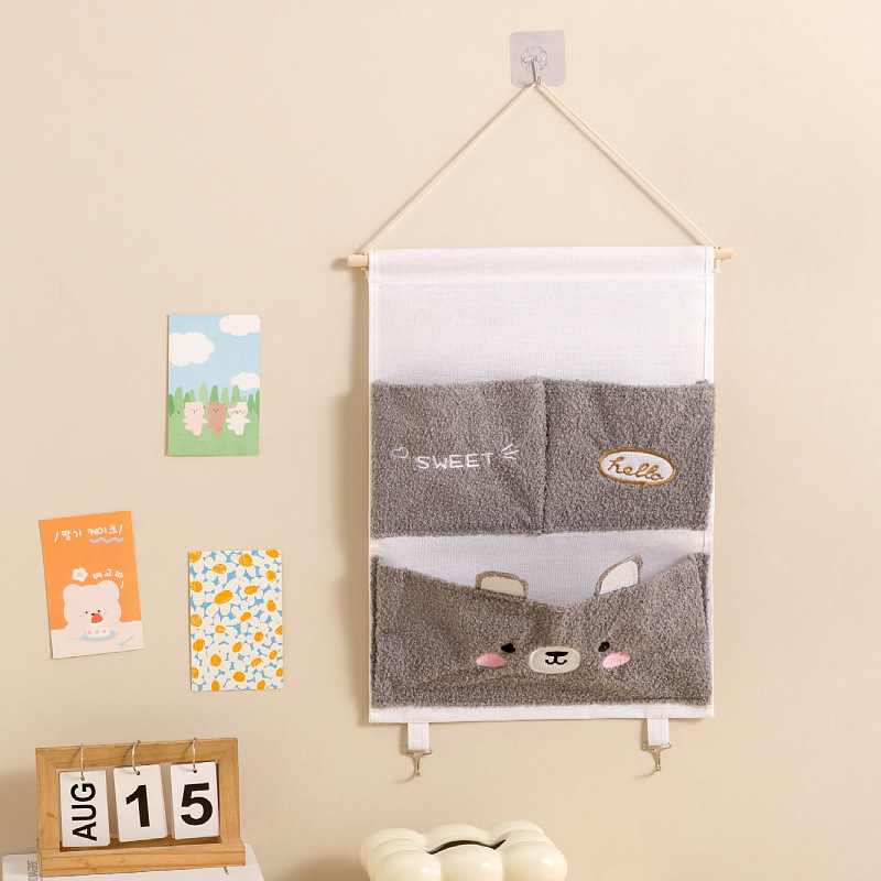 Grey fleece hanging bag [washable]
