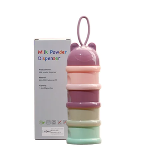 Boîte de rangement portable à 3 couches Distributeur de bouteilles uniques de qualité alimentaire pour 0-12 mois Collations pour bébés à débit rapide Alimentation des enfants animaux - Product Image 1