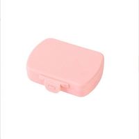 Boîte de rangement portable en plastique PP anti-poussière à 6 compartiments pour médicaments, mini boîte à pilules au design moderne et simple, couleur unie, pour la maison