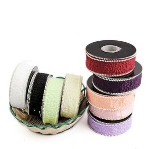 Wholesale 4cm Pearl <b>Bubble</b> Ribbon Luxury Decorative Ribbon for Flower Bouquet Gift Wrapping Florist Packaging Supplies - Product Image 3