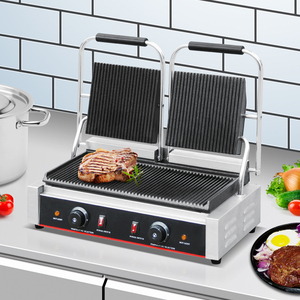 Grill <span class=keywords><strong>électrique</strong></span> à plaque unique CE, prix bas, 110V/220V disponible, OEM, en acier inoxydable, antiadhésif, grill de cuisson pour bœuf à rainures - Product Image 5