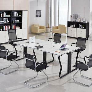 Muebles de Oficina Personalizados, Mesas y Sillas para Conferencias y Capacitación, Mesa de Reuniones de Madera - Product Image 4