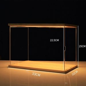 Support de rangement et d'exposition mural multifonctionnel en bois transparent, anti-poussière, de haute qualité, avec logo personnalisé pour usine - Product Image 2
