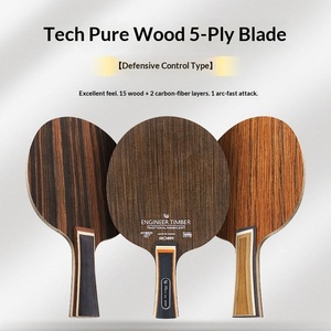 Technologie Boer Iron Knife Wood Ebony Dalbergia, plaque de fond de raquette de <span class=keywords><strong>tennis</strong></span> de table à cinq couches, type de contrôle défensif, technologie 5 couches - Product Image 2