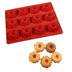 Emporte-pièce et moule à gâteau en forme de tourbillon à 12 cavités, outils de pâtisserie, dessert DIY - Product Image 1