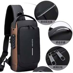 Bolso de Pecho de Lujo para Hombre, Impermeable, para Viaje, Bandolera, con Logotipo Bordado, de Cuero y Oxford, Deportivo, Casual - Product Image 3