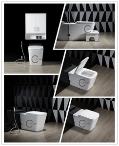 WC sanitaire chinois sans rebord avec chasse d'eau TORNADO à haute puissance - Product Image 2