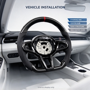 Volant en fibre de carbone personnalisé en usine, fond plat, remplacement pour BMW <span class=keywords><strong>M3</strong></span> <span class=keywords><strong>CS</strong></span> M4 <span class=keywords><strong>CS</strong></span> <span class=keywords><strong>F80</strong></span> F82 F30 - Product Image 2