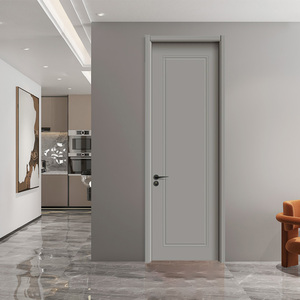 Puerta de madera maciza de diseño moderno Panel de cristal de carbono antiguo Chapa Premium Precio de fábrica Resistente a la humedad para uso interior - Product Image 4