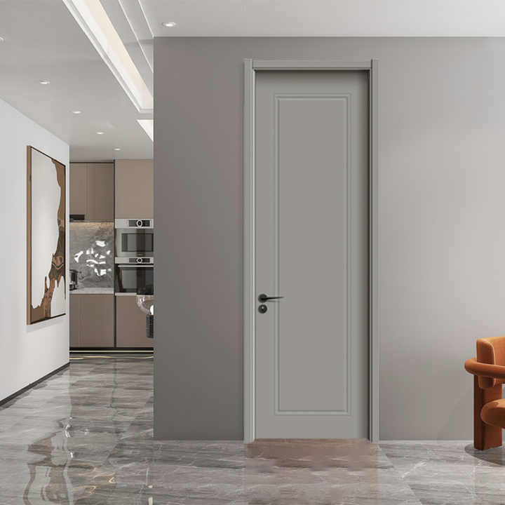 Modern Design Solid Wood Door Antique Carbon Crystal Panel Premium