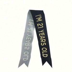 Écharpe en satin personnalisée avec logo pour future mariée, anniversaire, concours de beauté, fête - Product Image 2