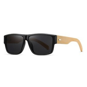 Occhiali da Sole in Bambù con Montatura Grande e Aste Larghe, Protezione UV400, Anti-Riflesso, Stile Retrò, Leggeri, in Legno, Ideali come Regalo <span class=keywords><strong>per</strong></span> le Vacanze - Product Image 2