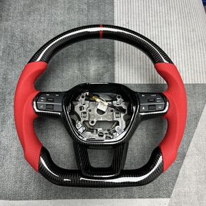 Volante in Fibra di Carbonio e Pelle Personalizzato per Civic 11a Generazione, Stile Sportivo Classico, Parti per Modifica e Aggiornamento <span class=keywords><strong>Auto</strong></span> - Product Image 6