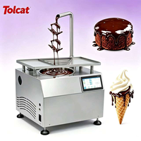 Machine à chocolat chaud à double distribution, petite machine à tempérer et à étaler le chocolat, fontaine à chocolat