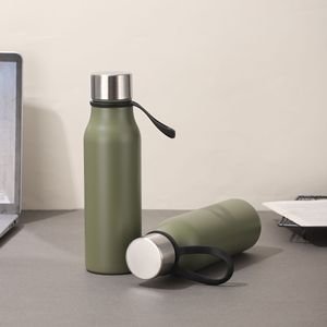 Personalizar 550ml doble pared 304 frasco de acero inoxidable taza botella de agua aislada al vacío con cuerda para acampar - Product Image 2