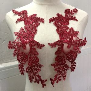 <span class=keywords><strong>Merveilleux</strong></span> Maille Noire Dentelle Applique Fleur De Mariage LT20440 - Product Image 6