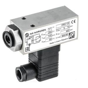 สวิตช์อิเล็กโทรเมคานิคอลแบบเกลียว G1/4 รุ่น 18D ซีรีส์ 0882100 ขายดีที่สุด, ปรับแรงดันได้ 5-70 บาร์, IP65 พร้อมส่ง Norgren 0 - Product Image 1