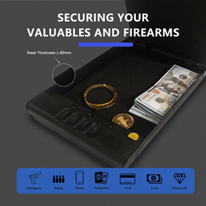 Sinh trắc học khẩu súng lục truy cập nhanh mở khóa mã kỹ thuật số khóa tu Ya App <span class=keywords><strong>Gun</strong></span> Locker với Type-C, ánh sáng ban đêm, cho đầu giường, - Product Image 6