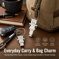 Flashdisk USB Logam Bentuk Babi Lucu dengan Logo Kustom Baru, Terenkripsi, Garansi 3 Tahun, Hadiah Promosi Liburan