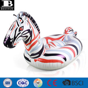 Bouée gonflable zèbre en PVC durable, forme animal, pour adultes, pour piscine et plage, jouet aquatique d'été - Product Image 2