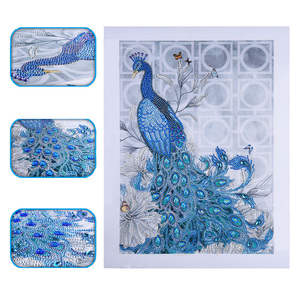 Custom Kristal Speciaal Gevormde Boor Dier Pauw 5d Diy Diamant Painting Kit - Product Image 2