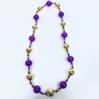 Collier de perles géantes en plastique de 54 pouces pour le Mardi Gras de la Nouvelle-Orléans, accessoire festif pour défilé, cadeau pour fête à thème Mardi Gras