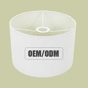 Bán Sỉ Đồ Dùng Gia Đình Khách Sạn Theo Yêu Cầu Vỏ Chụp Đèn Vải Trống Tròn Màu Trắng Cho Đèn Chùm Đèn Sàn Bàn - Product Image 1