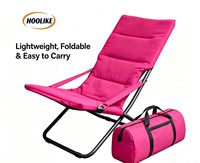 Nouvelle chaise longue pliante légère en métal, design moderne, en coton, pour la plage, la terrasse, le bord de la piscine, les repas