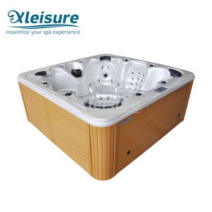 Bain à remous extérieur Xleisure moderne <span class=keywords><strong>carré</strong></span> pour <span class=keywords><strong>6</strong></span> <span class=keywords><strong>personnes</strong></span> avec massage et eau chaude pour jardin - Product Image 1
