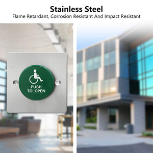 12V DC IP65 màu xanh lá cây cửa hồng ngoại không có cảm ứng nút thoát nhỏ Kim Loại cửa phát hành nút đẩy để thoát khỏi nút CE thép không gỉ - Product Image 2