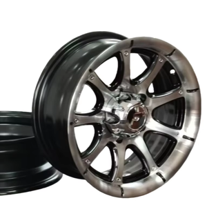 Jantes en aluminium AOMAO de haute qualité, production en série, noires, protectrices, étoiles, <span class=keywords><strong>4</strong></span> <span class=keywords><strong>trous</strong></span>, jantes en aluminium de 14 <span class=keywords><strong>pouces</strong></span>, jantes en alliage d'aluminium - Product Image 1