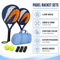 Ensemble de raquettes de padel : 2 raquettes, 2 balles, 1 sac de transport et 2 overgrips – Complet pour club et usage domestique