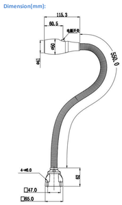 <span class=keywords><strong>Lampe</strong></span> de travail industrielle LED ONN-M3A, fabrication en usine, pour machine-outil CNC, étanche IP65, <span class=keywords><strong>atelier</strong></span>, bras long flexible - Product Image 5