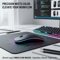 Souris sans fil rechargeable USB BT5.2 silencieuse à double mode, accessoires d'ordinateur de jeu personnalisés à LED, pièces détachées, vente en gros, pas cher