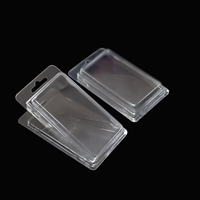 Boîtes d'emballage en plastique PET transparent personnalisées avec trou Euro, matériaux recyclés, gaufrage pour hameçons et accessoires de pêche